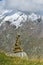 Cairn along a hiking trail