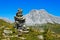 Cairn at the hiking trail