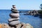 Cairn Marker on a Rock at Tettegouche State Park