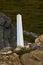 Cairn marking the international border between Canada and the United States