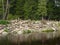 Cairn near a river