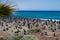 Cairn rock pebbles on Tenerife beach at Costa Adeje, Adeje, Tenerife Canary Islands