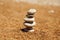 Cairn on the sand