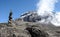 Cairn signaling the way to the summit of Kilimanjaro