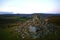 Cairn Stones Scotland. Scottish Highlands.