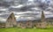 The Cairngorns castle ruins Ruthven Barracks Badenoch Scotland UK fortification in HDR