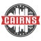 Cairns Australia Round Travel Stamp. Icon Skyline City Design. Seal Tourism Seal Badge Illustration.