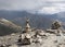 Cairns in the mountains