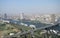 Cairo aerial view with Nile river