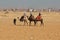 Cairo, Egypt - 05 Mar 2017. The people close great pyramids in Giza, Cairo, Egypt