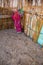 Cairo, Egypt, 24th of December 2018: Little poor girl in a Bedouin camp in the middle of the desert