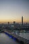 Cairo, Egypt: Cairo Tower and the Qasr el Nile Bridge at Sunset