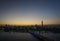 Cairo, Egypt: Cairo Tower and the Qasr el Nile Bridge at Sunset