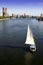 Cairo, Egypt City Skyline Sailboat Nile River