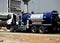 Cairo, Egypt, June 11 2023: large tanker lorry vehicle, drainage sewage equipped vehicle, equipped with drainage pump, control