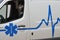 Cairo, Egypt, June 17 2023: Fully medically equipped Mercedes Benz ambulance vehicle with ventilator, oxygen cylinder, emergency