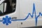 Cairo, Egypt, June 17 2023: Fully medically equipped Mercedes Benz ambulance vehicle with ventilator, oxygen cylinder, emergency