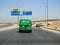 Cairo, Egypt, May 10 2023: Egyptian post delivery truck van mobile car service on the highway road, Egypt post is Egyptian agency