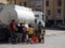 Cairo, Egypt, May 15 2023: A water tanker vehicle with clean water as an emergency service response in any area with water outage