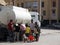 Cairo, Egypt, May 15 2023: A water tanker vehicle with clean water as an emergency service response in any area with water outage