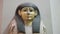 CAIRO, EGYPT- SEPTEMBER, 26, 2016: close up of an ancient egyptian woman`s coffin in cairo