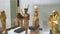 Cairo, Egypt- September, 26, 2016: shot of statuettes from the tomb of tutankhamun in egypt