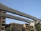 Cairo, Egypt, September 27 2022: Tracks of Cairo monorail overhead transportation system that is still under construction, one of