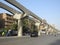 Cairo, Egypt, September 27 2022: Tracks of Cairo monorail overhead transportation system that is still under construction, one of