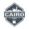 Cairo Egypt Travel Stamp. Icon Skyline City Design Vector Seal Passport.