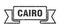 Cairo ribbon banner. Cairo grunge band sign.