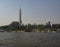 Cairo TV Tower Burg al-Qahira view from the Nile River