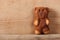 Cake bear on wood desk