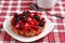 Cake with black and red currants