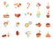 Cake candy and ice cream icons