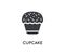 Cake Cupcake Cream Brownie Glyph Vector Element
