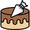 Cake decorating icon, Bakery and baking related vector