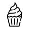 Cake dessert line icon vector isolated illustration