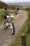 Cake electric off-road motorcycle on a path, Surrey, England