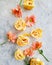 Cake flower on concrete background