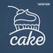 Cake hand drwan icon