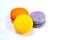 Cake macaron or macaroon, sweet and colorful french dessert, traditional french colorful macarons