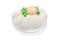 Cake meringue on plate