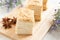 Cake Napoleon of puff pastry with sour cream