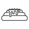 Cake pastry icon outline vector. Sweet party