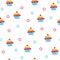 Cake pattern. Seamless background. Vector