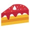 Cake Piece Color Vector icon which can be easily modified or edit