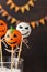 Cake pops for Halloween. Spooky sweet chocolate monsters