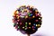Cake pops. Kake-pops - dessert on a stick. Bright dessert covered with chocolate and colorful balls