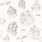 Cake seamless pattern