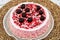 Cake with strawberry cream